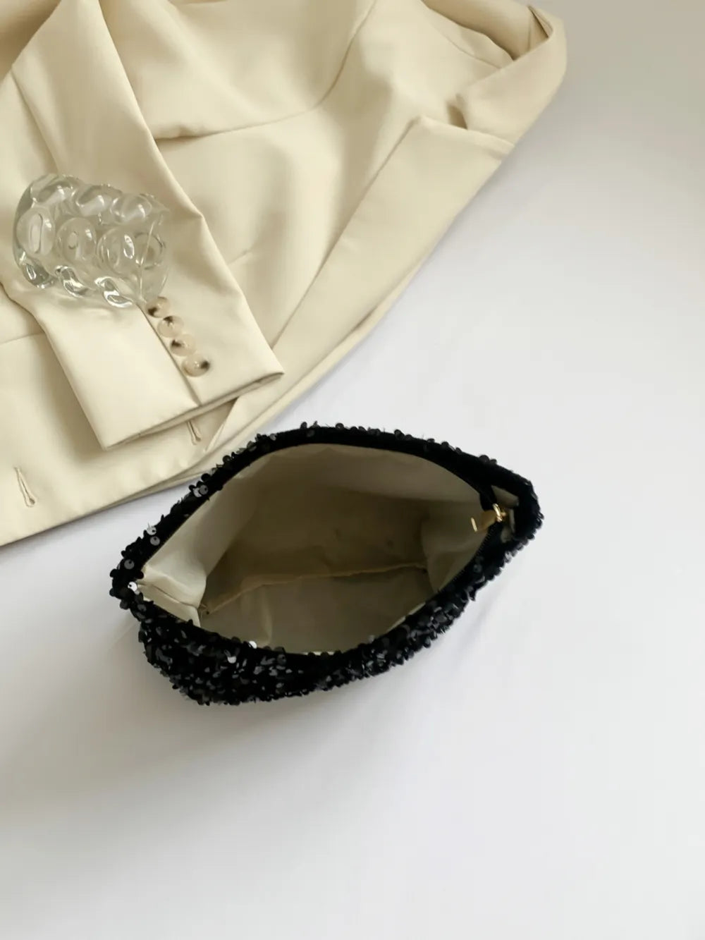 Sequin Clutch with Zipper - Grace Beauty H&C 