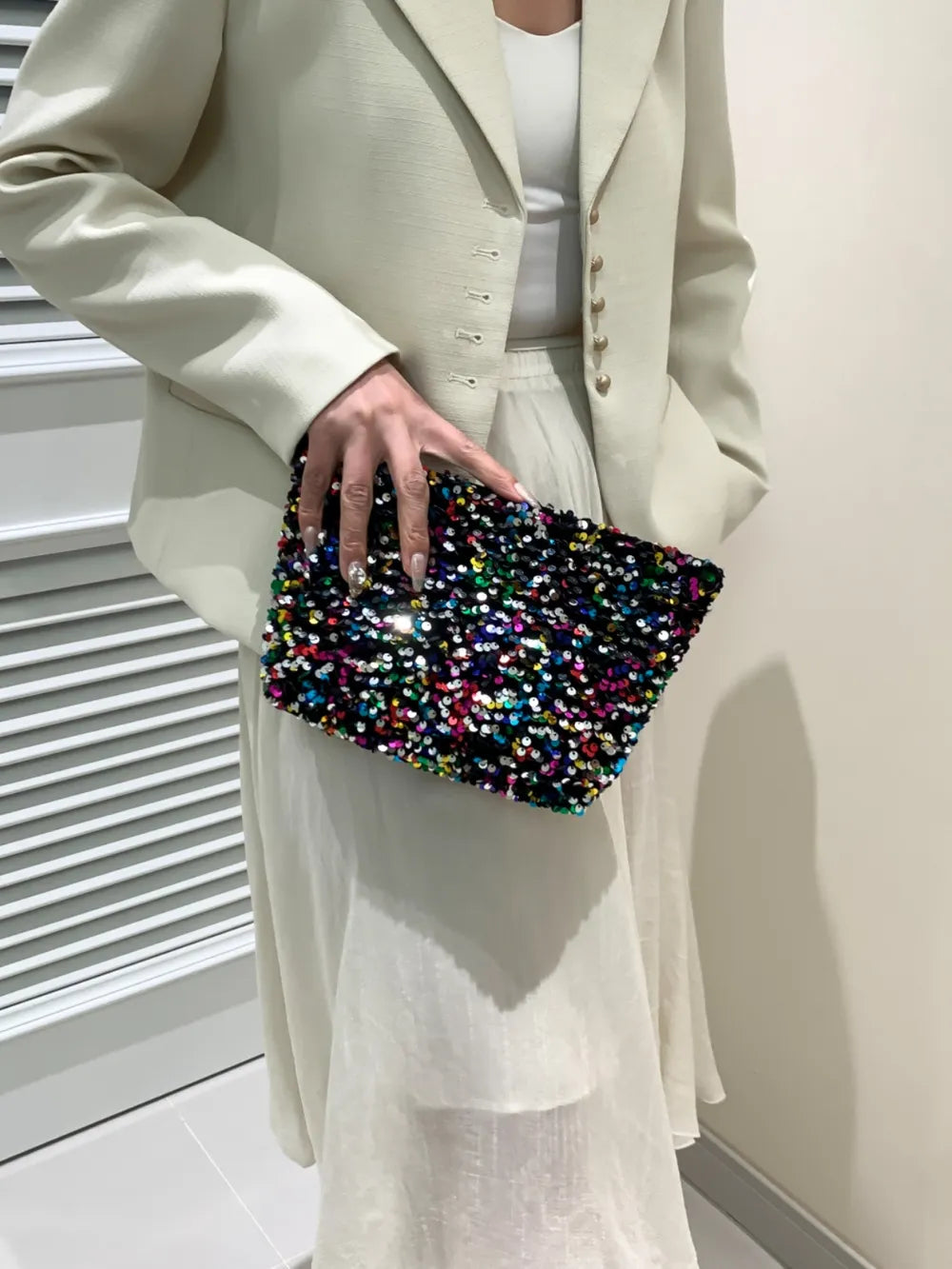 Sequin Clutch with Zipper - Grace Beauty H&C 
