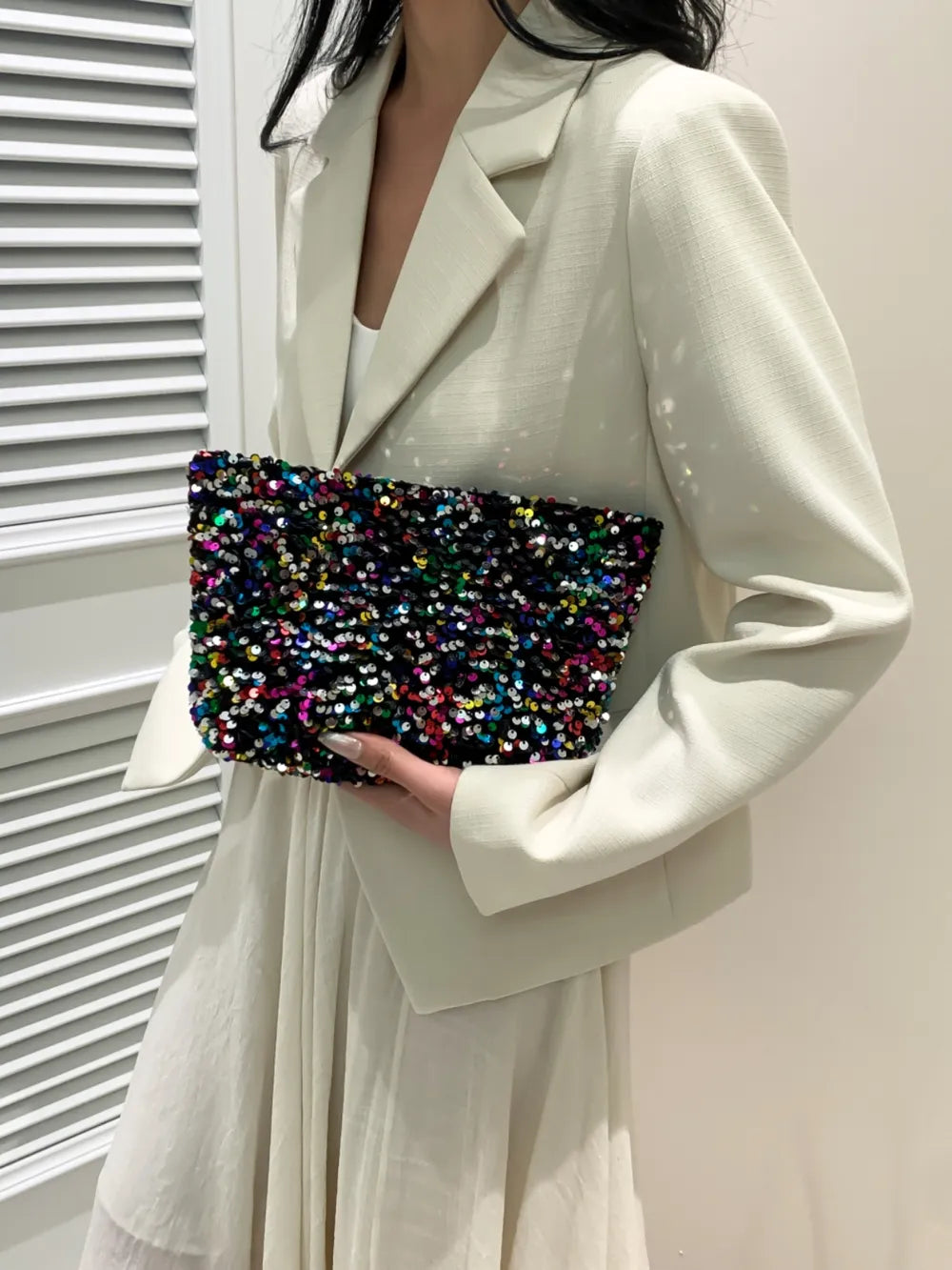 Sequin Clutch with Zipper - Grace Beauty H&C 