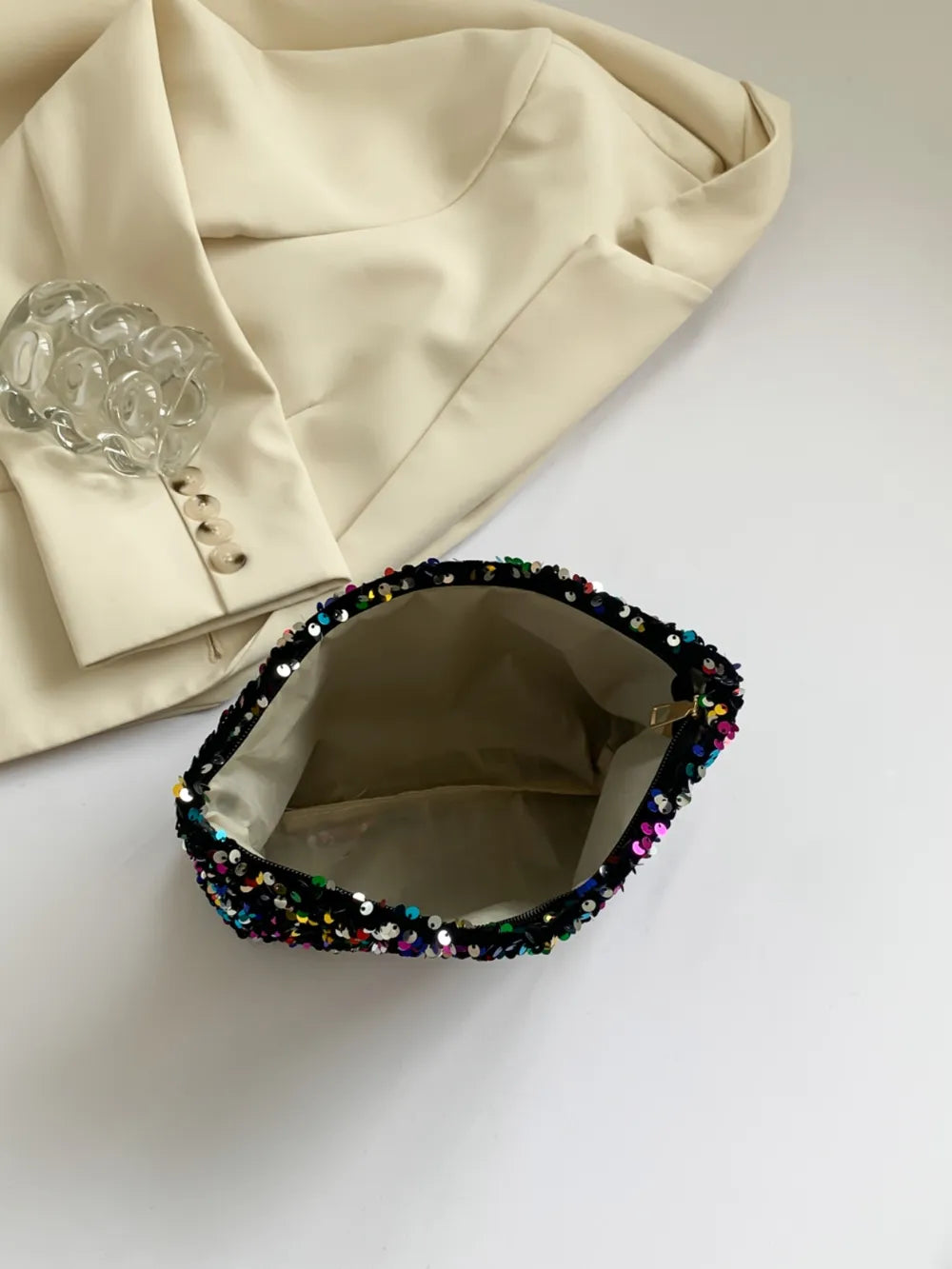 Sequin Clutch with Zipper - Grace Beauty H&C 