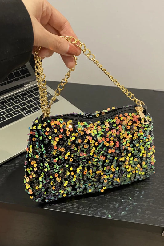 Sequin Removable Strap Shoulder Bag – Glamorous Evening Purse - Grace Beauty H&C 