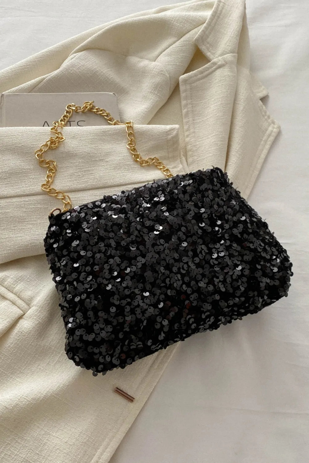 Sequin Removable Strap Shoulder Bag – Glamorous Evening Purse - Grace Beauty H&C 