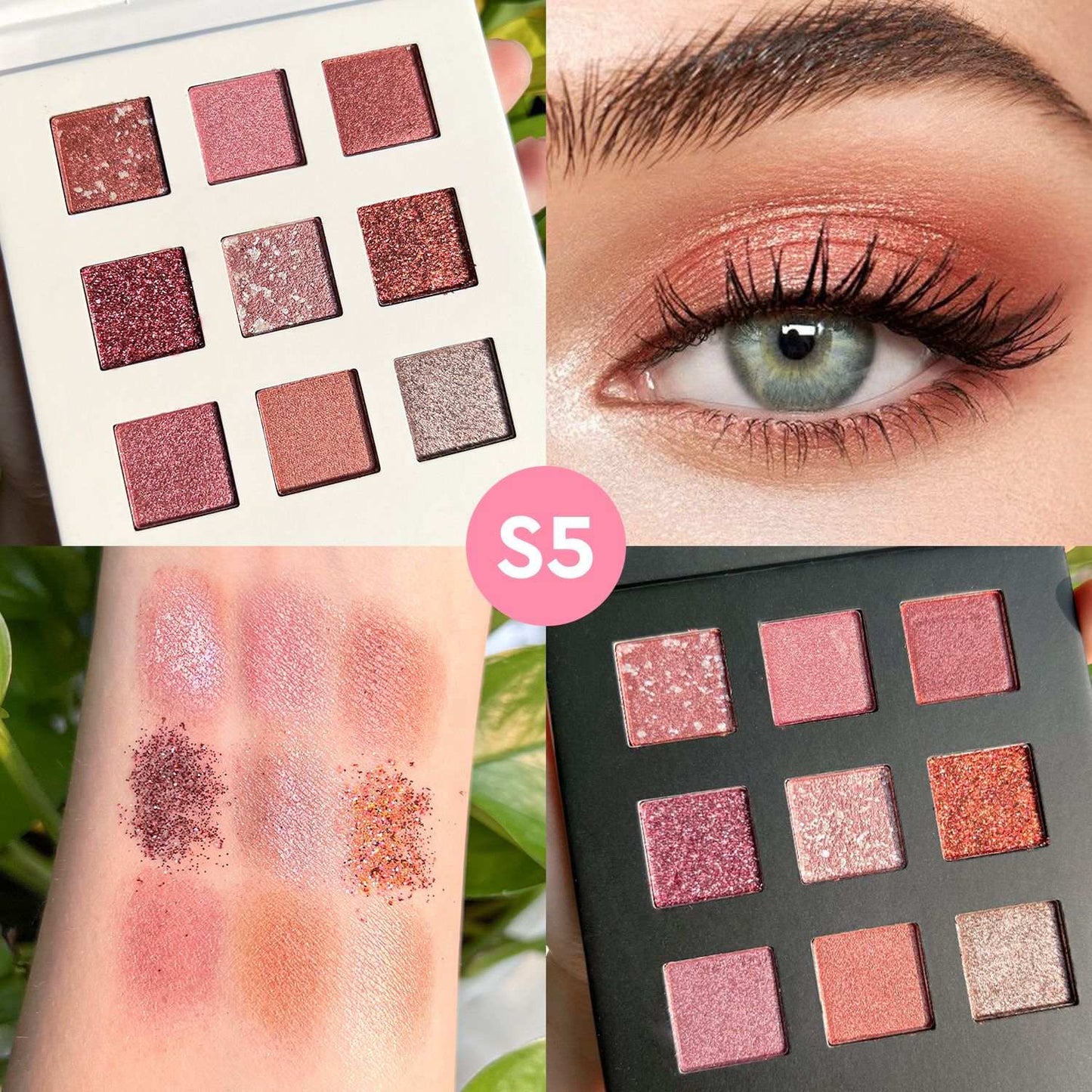Set of 12 Luxe eyeshadow Glitter Palette - Grace beauty H&C 