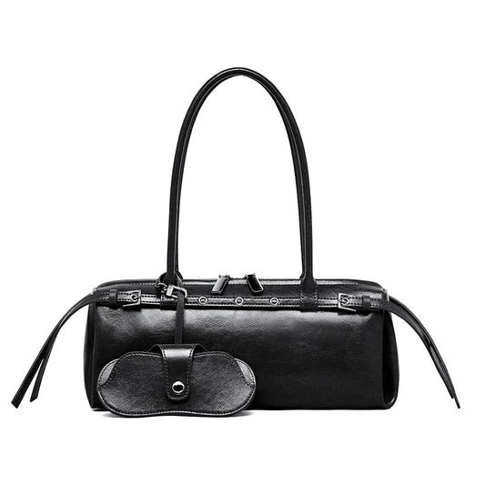 2025 New Genuine Leather Women's Shoulder Bag luxury Cowhide ladies handbag baguette bag female Commuter Shopping Underarm Bag - Grace Beauty H&C 
