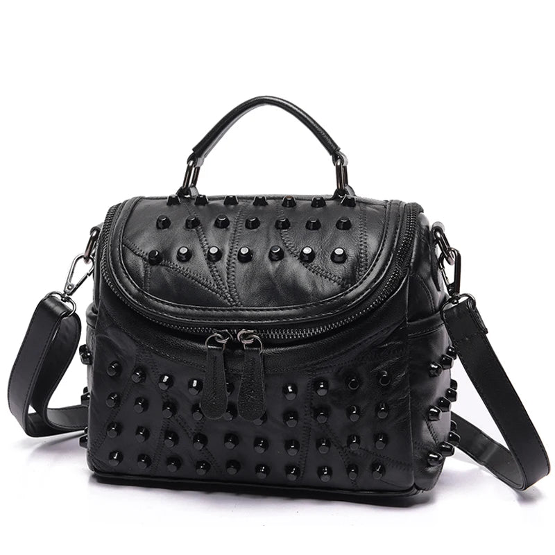 2023 Luxury Women Genuine Leather Bag Sheepskin Messenger Bags Handbags Famous Brands Designer Female Handbag Shoulder Bag Sac - Grace Beauty H&C 