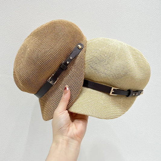 Straw Woven Buckle Hat - Grace Beauty H&C 