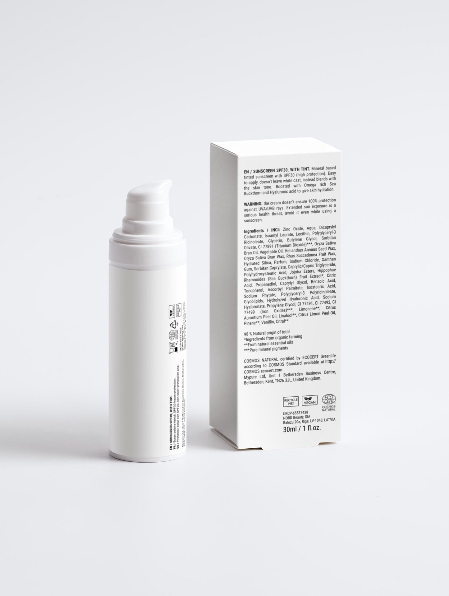 Sunscreen SPF30, with tint - Grace beauty H&C 
