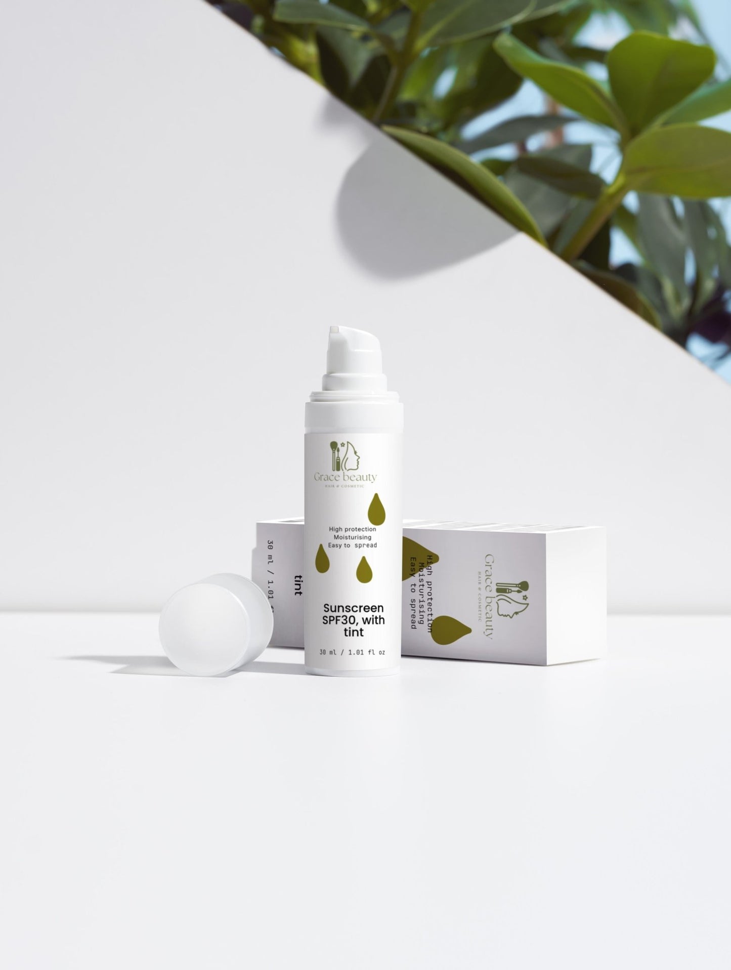 Sunscreen SPF30, with tint - Grace beauty H&C 