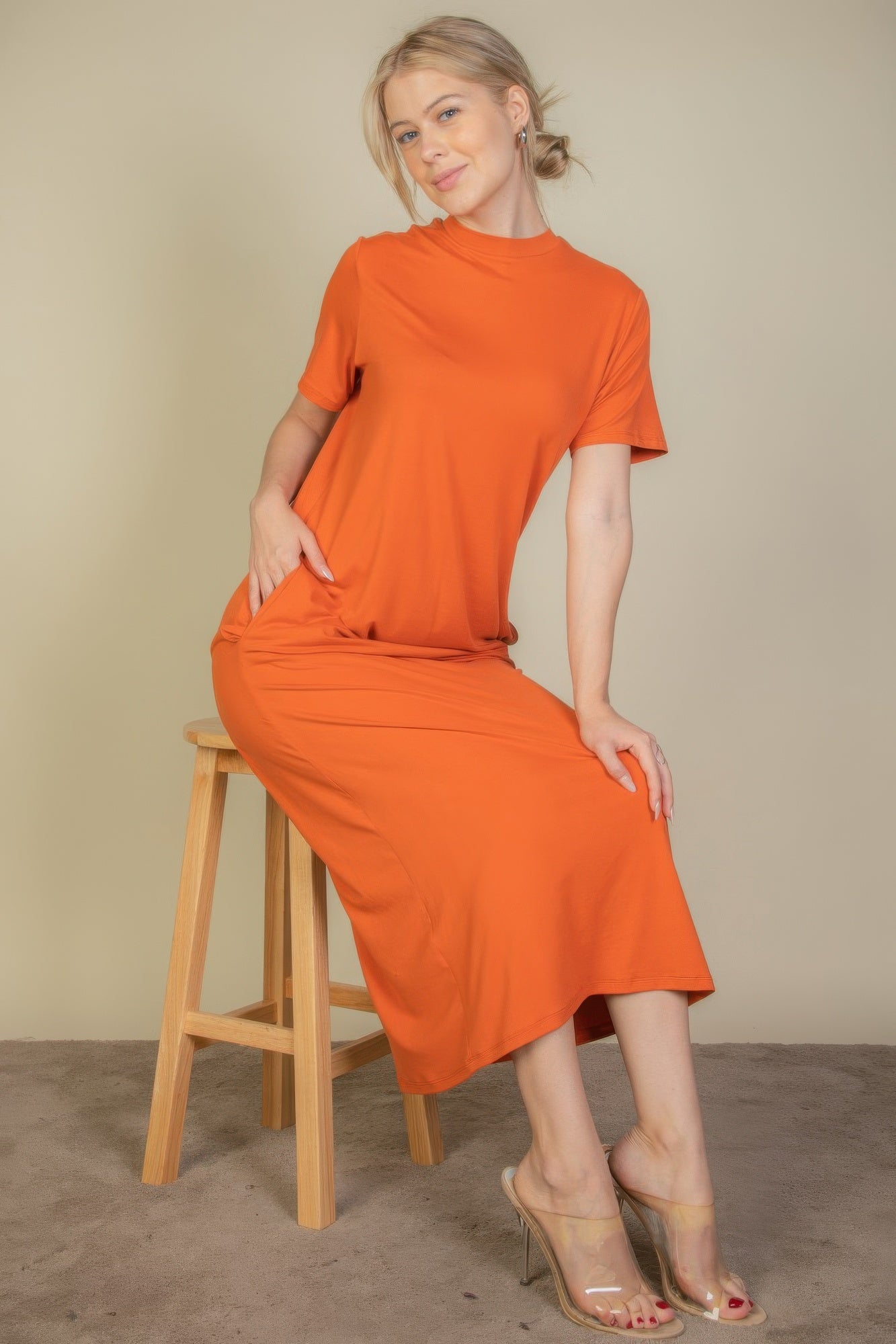 Side Pocket Tee Dress - Grace Beauty H&C 