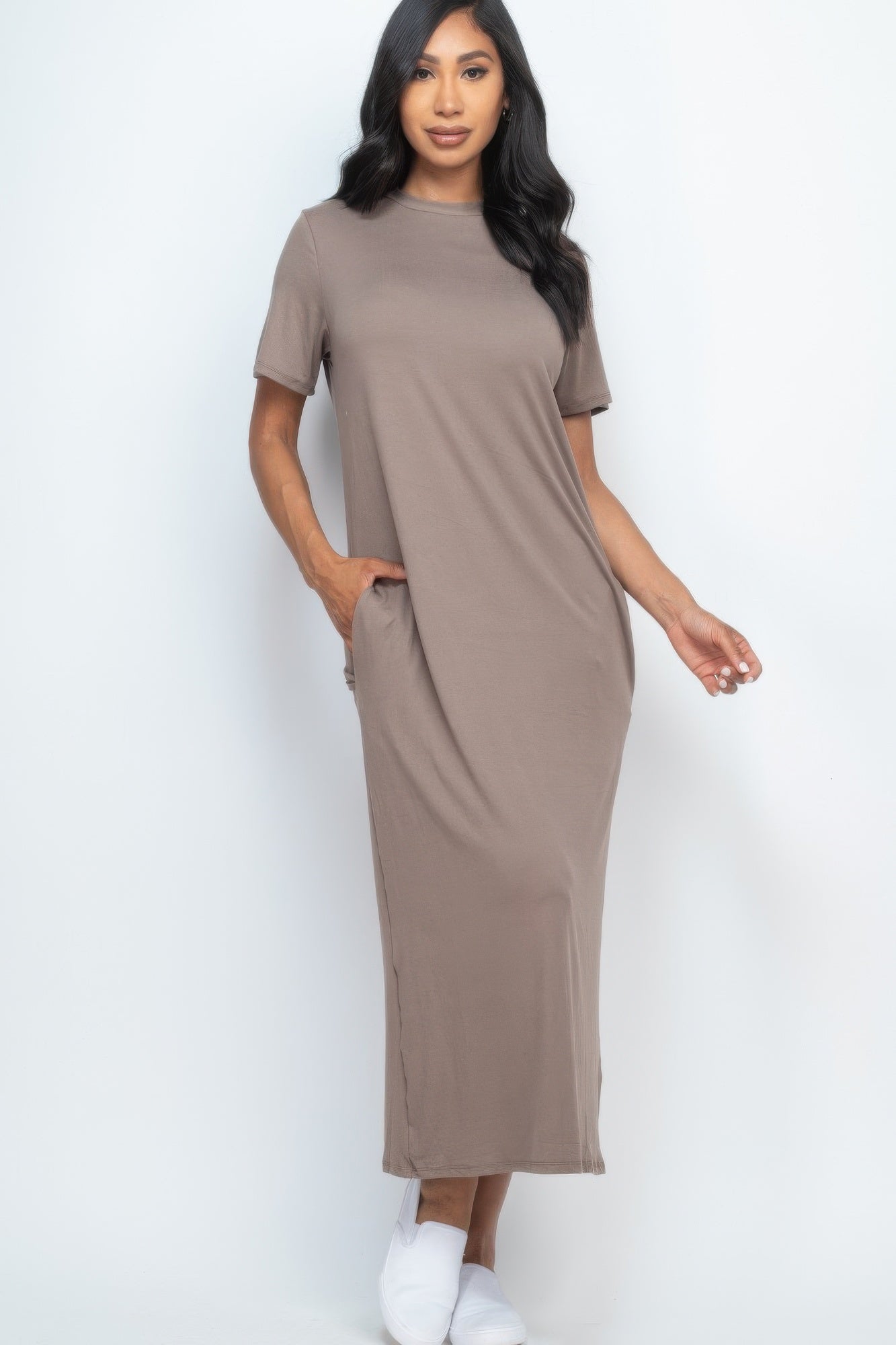 Side Pocket Tee Dress - Grace Beauty H&C 