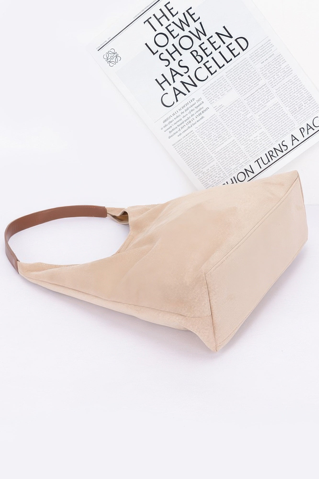Faux Suede Bindle Bag W/ Pouch - Grace Beauty H&C 