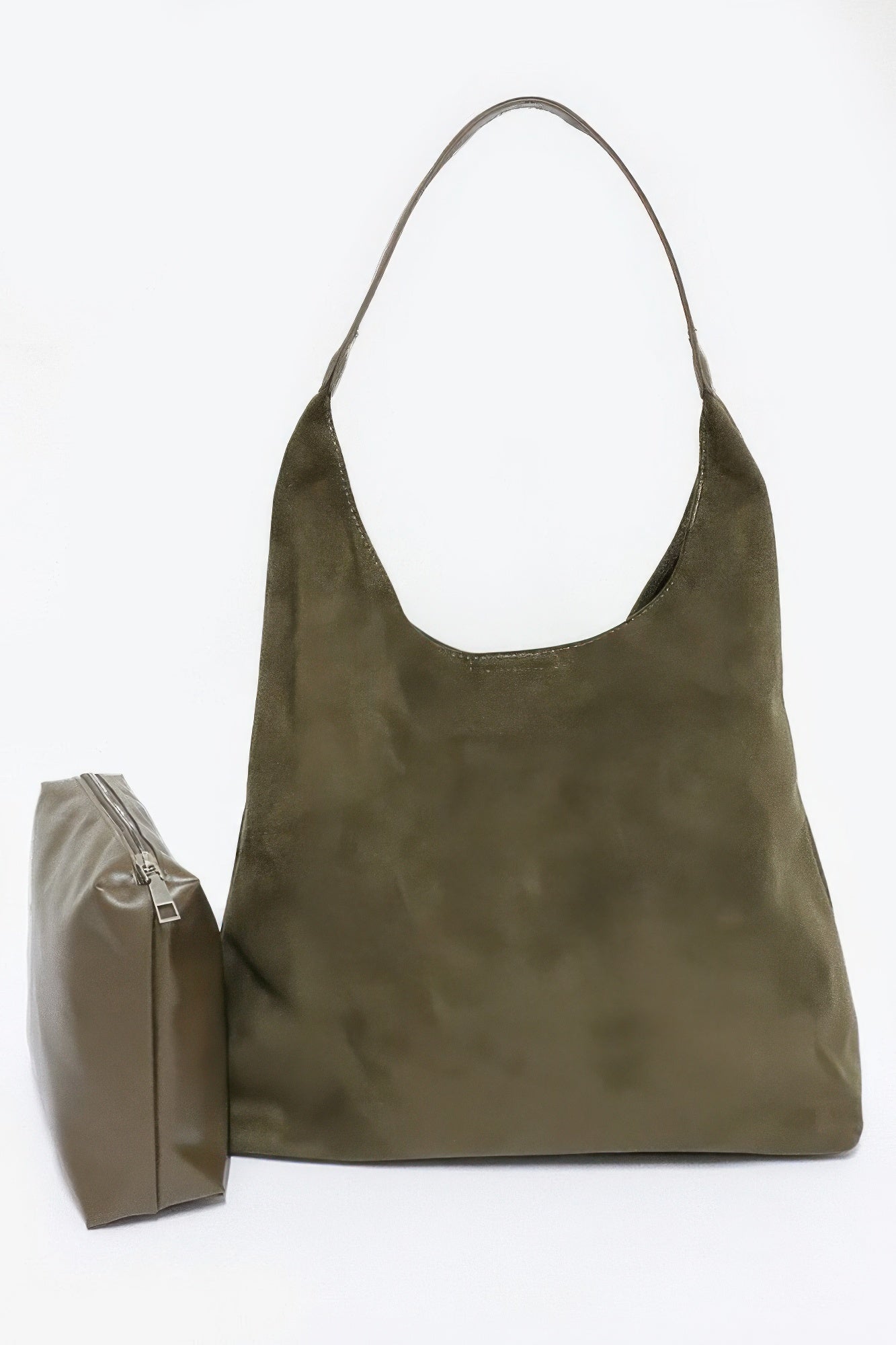 Faux Suede Bindle Bag W/ Pouch - Grace Beauty H&C 