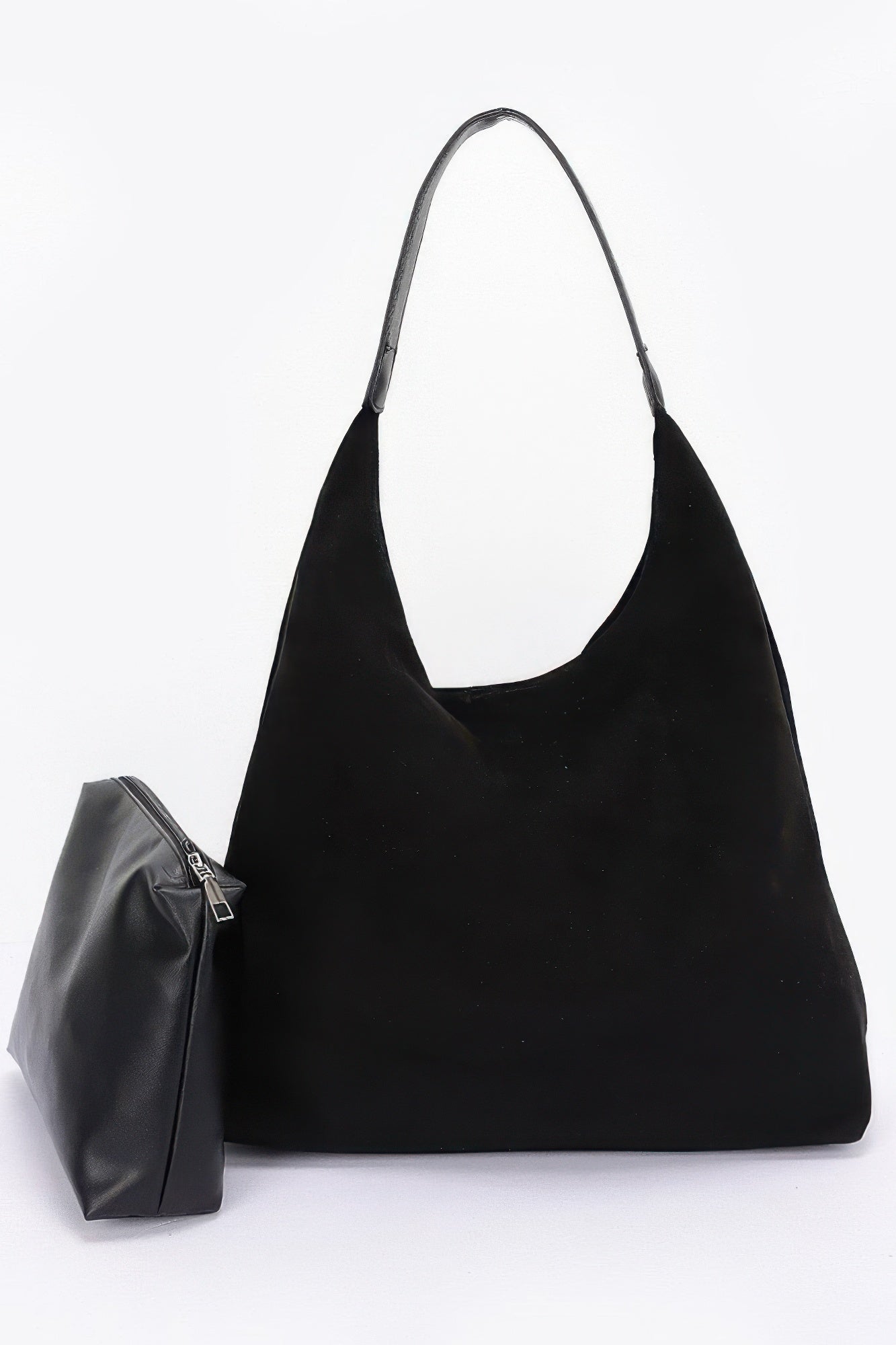 Faux Suede Bindle Bag W/ Pouch - Grace Beauty H&C 