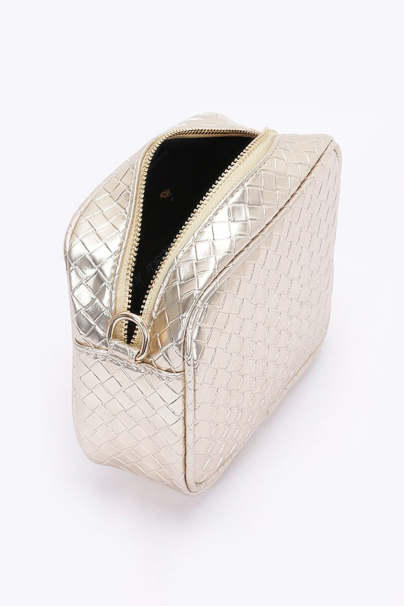 Metallic Embossed Faux Leather Camera Bag W/strap - Grace Beauty H&C 