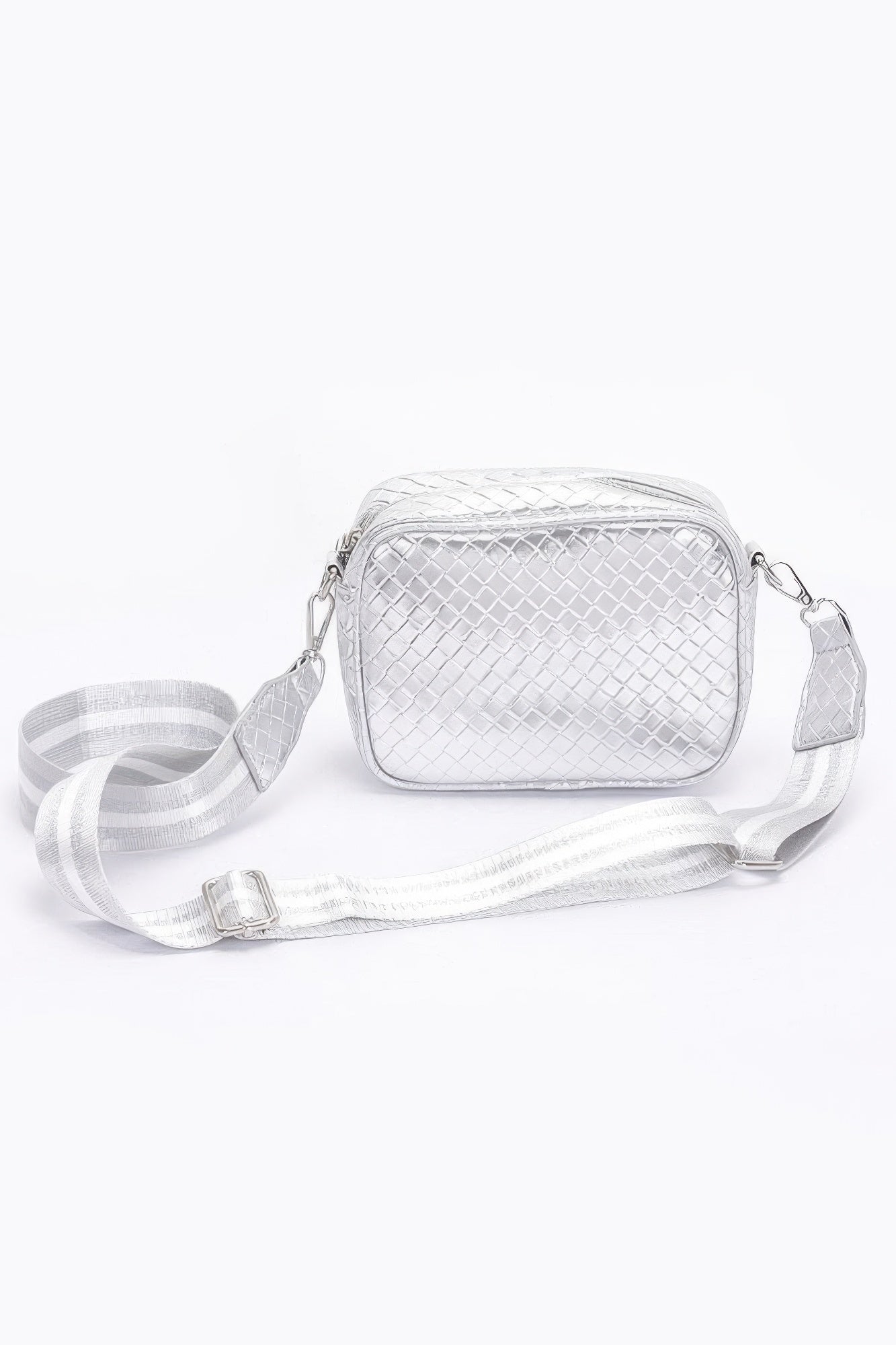 Metallic Embossed Faux Leather Camera Bag W/strap - Grace Beauty H&C 