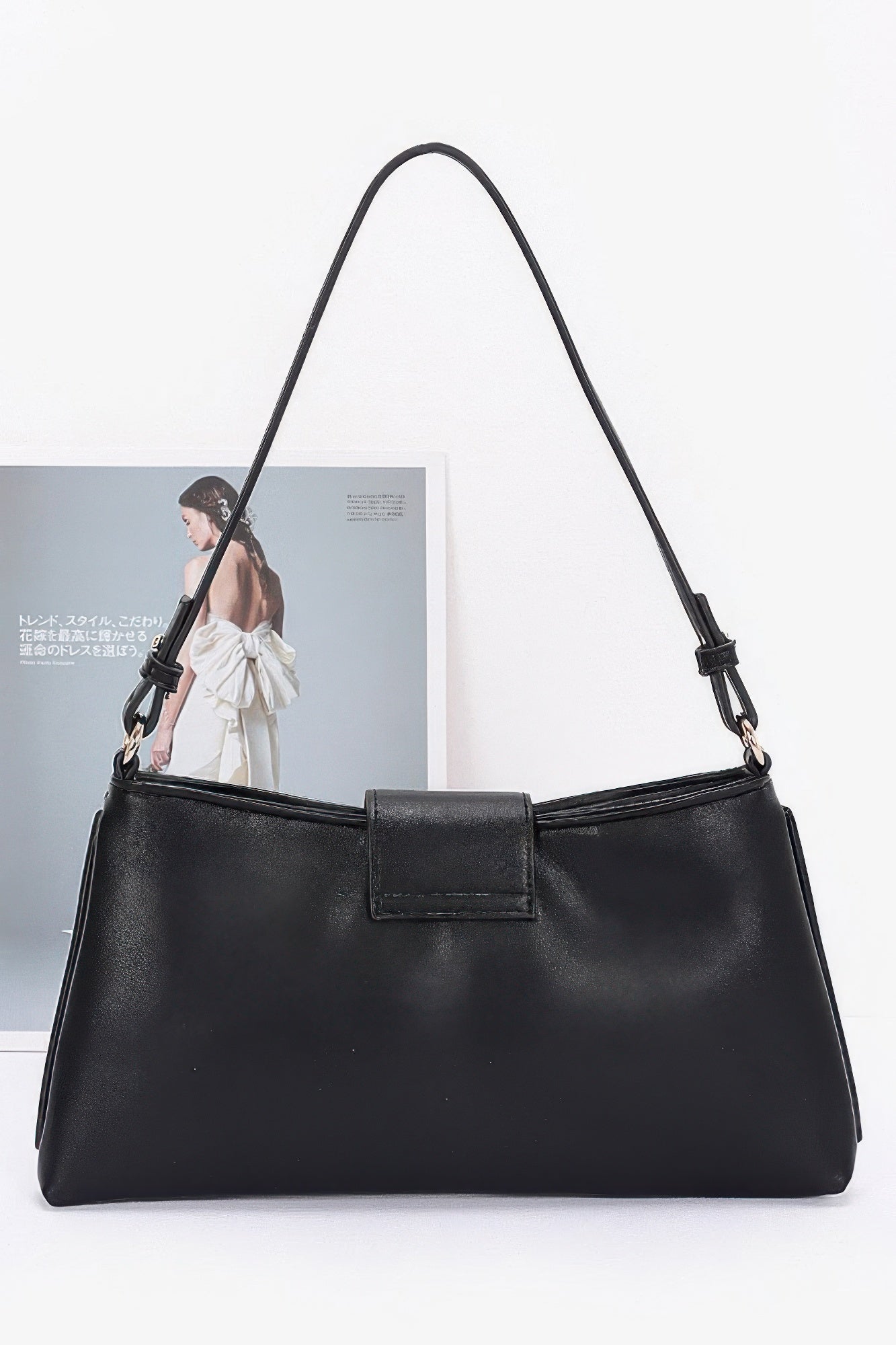 Faux Leather Eyelet Studded Shoulder Bag - Grace Beauty H&C 