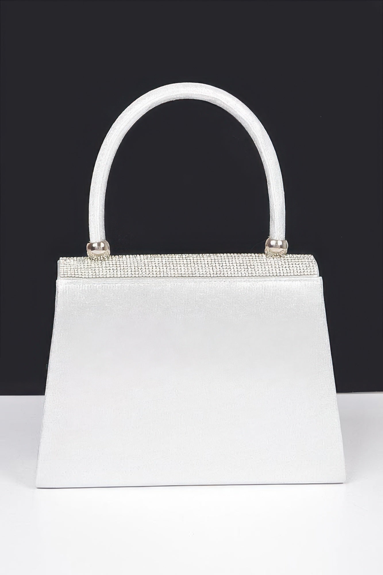 Rhinestone Ribbon Top Handle Bag - Grace Beauty H&C 