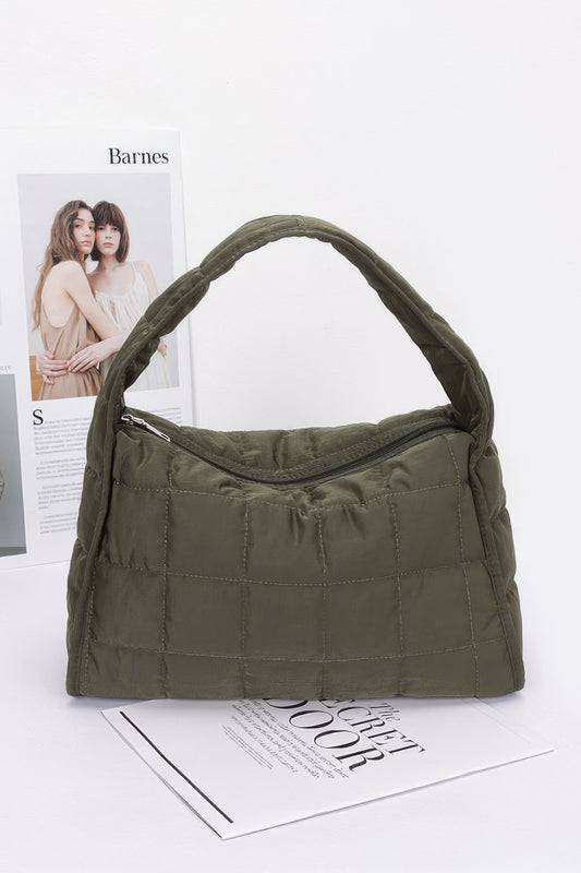 Quilted Nylon Shoulder Bag - Grace Beauty H&C 