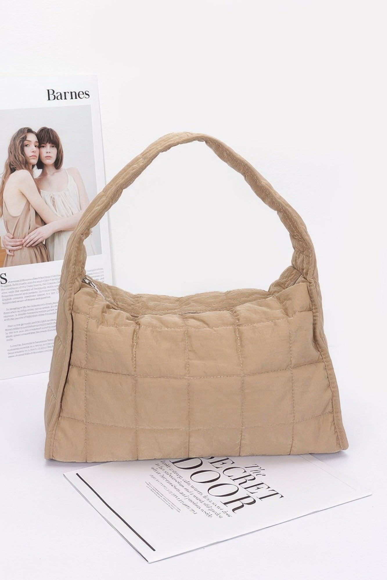 Quilted Nylon Shoulder Bag - Grace Beauty H&C 