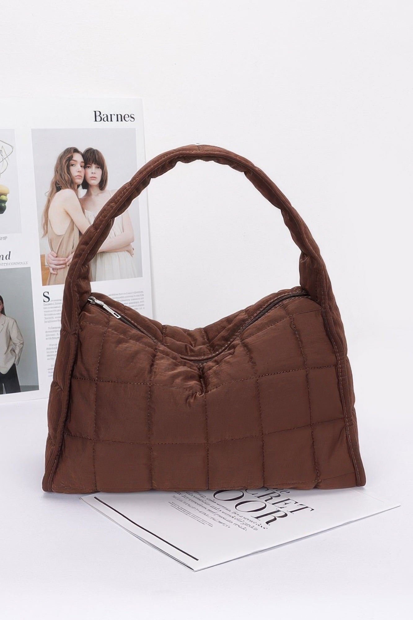 Quilted Nylon Shoulder Bag - Grace Beauty H&C 