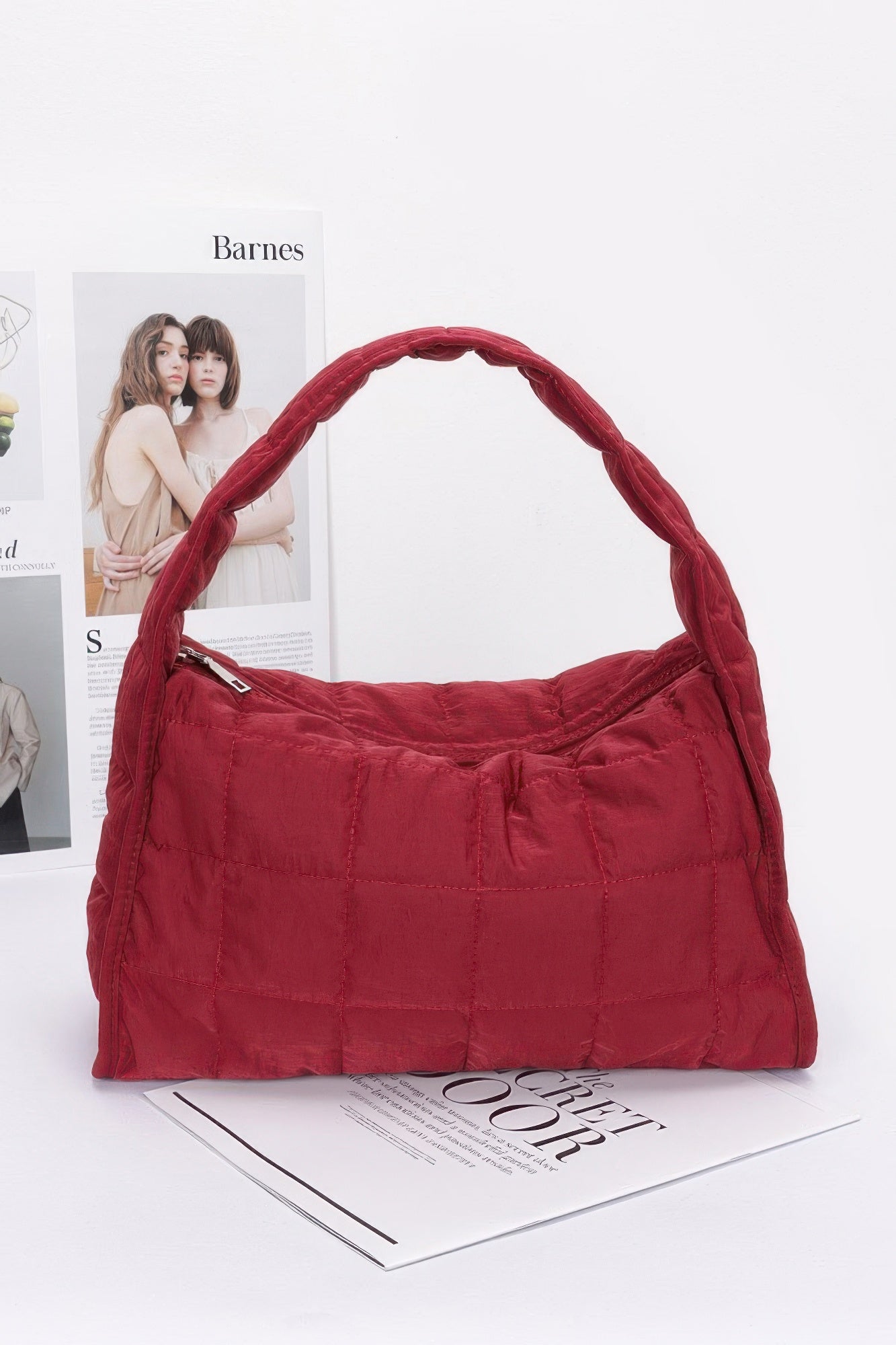 Quilted Nylon Shoulder Bag - Grace Beauty H&C 