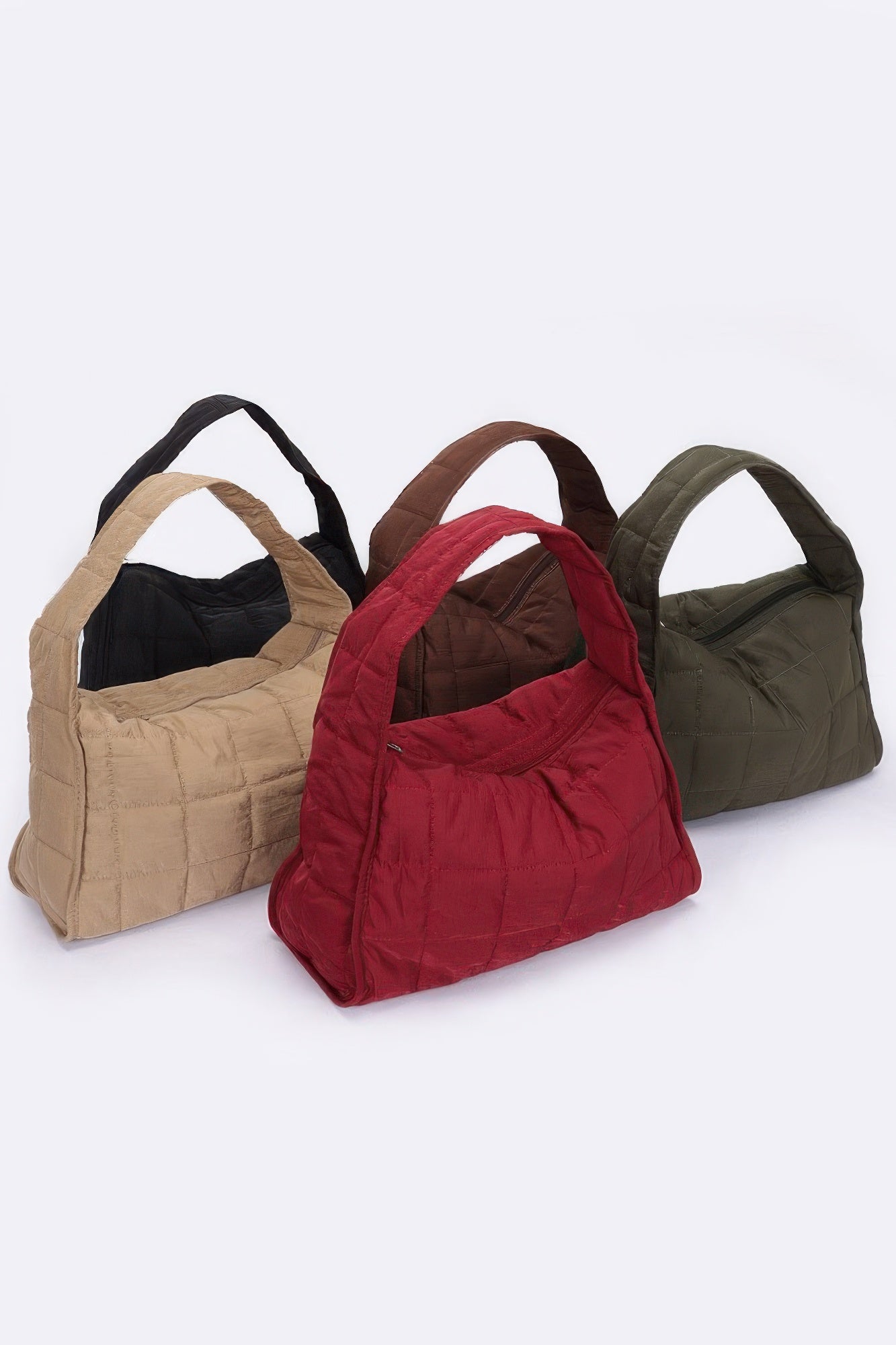 Quilted Nylon Shoulder Bag - Grace Beauty H&C 