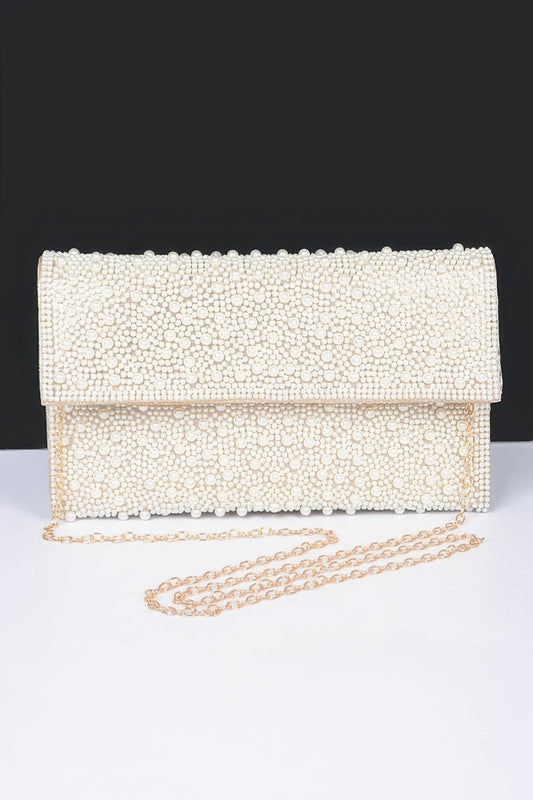 Faux Pearl Party Clutch - Grace Beauty H&C 