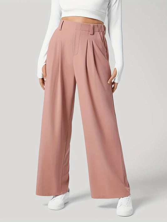 Wide Leg Pants with Pockets - Grace Beauty H&C 
