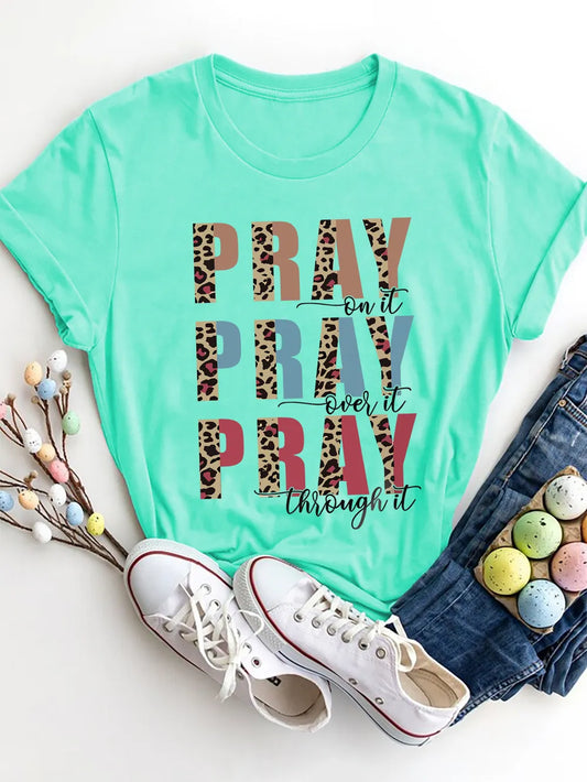 Women's Letter Graphic T-Shirt – Casual Short Sleeve Tee - Grace Beauty H&C 