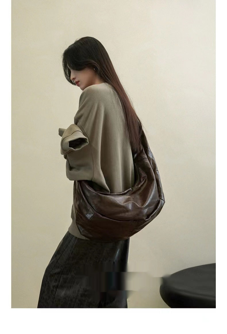 New Niche Oil Wax Leather Shoulder Messenger Bag - Grace Beauty H&C 