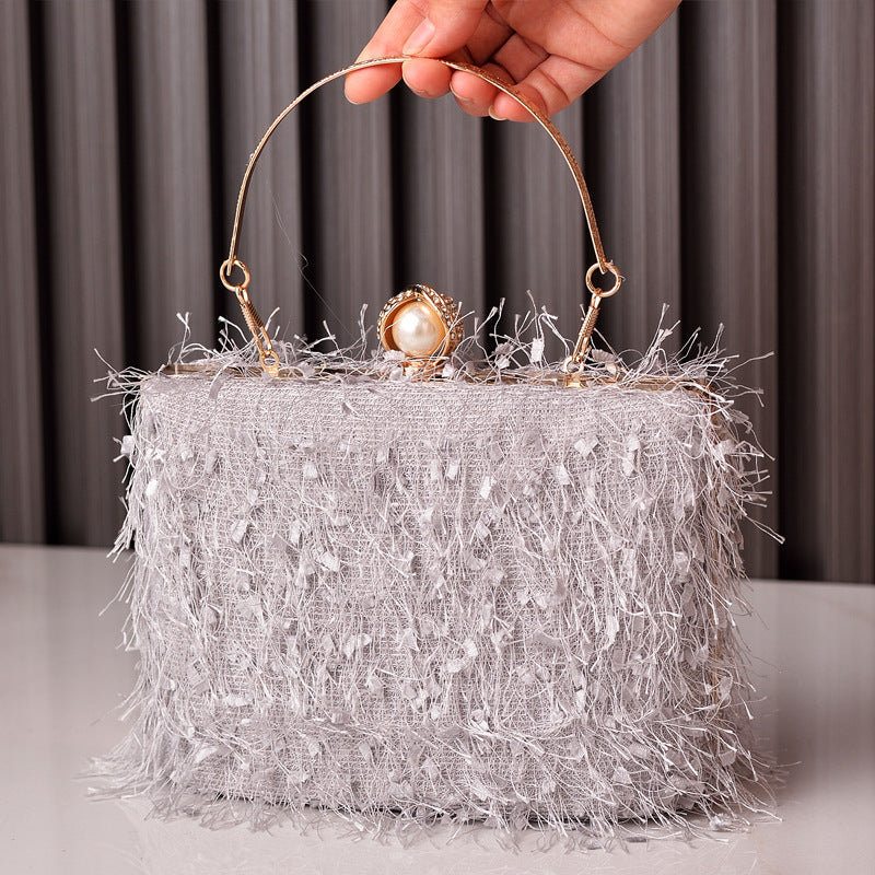 Tassel Handbags Women Dress Party Evening Bag Fashion Luxury Designer Square Bags Crossbody Shoulder Bag Ladies - Grace Beauty H&C 