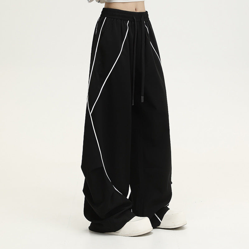 Pleated Hip Hop Sports Wide-leg Pants - Grace Beauty H&C 