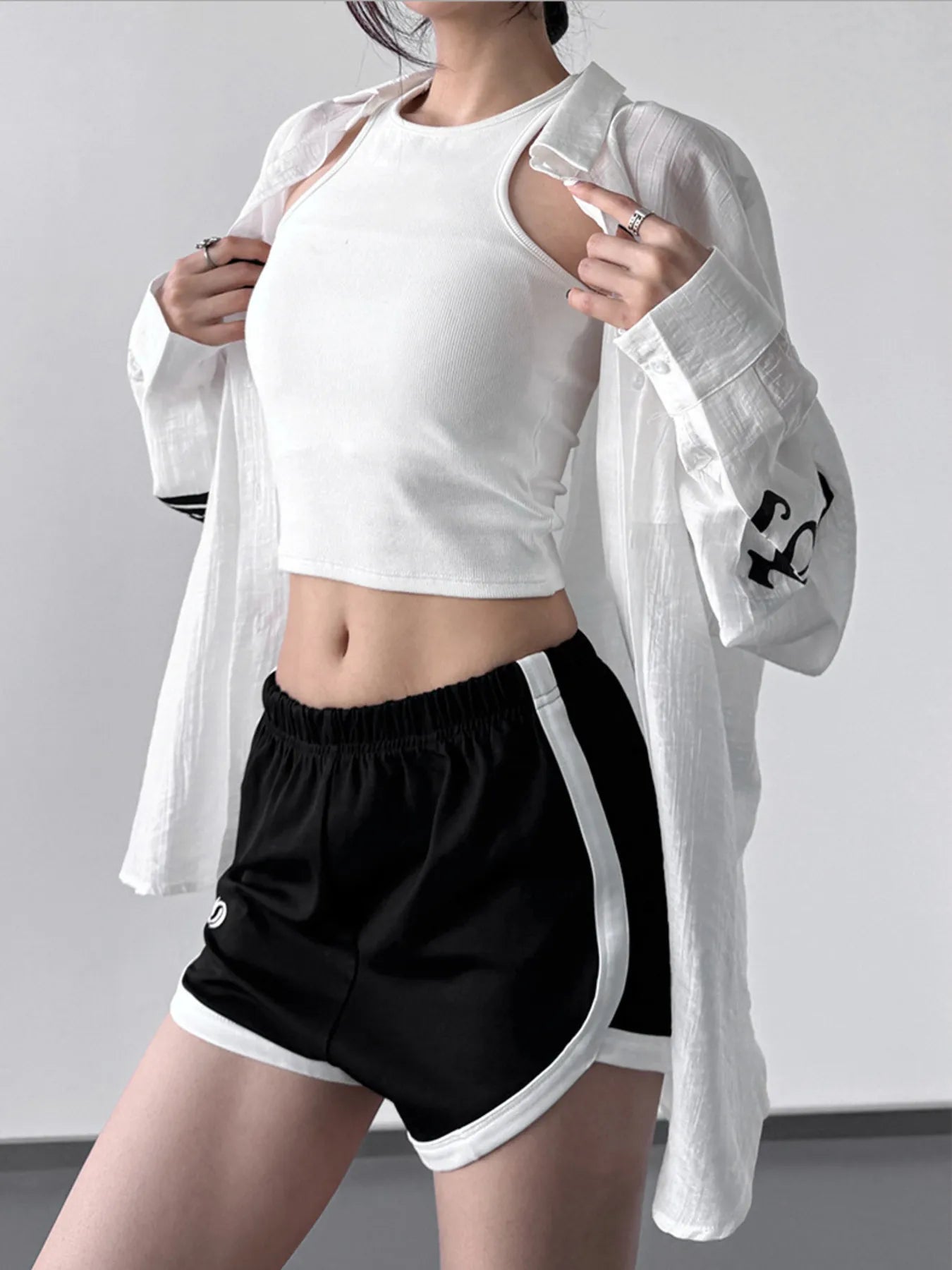 Button-Up Long Sleeve Oversized Shirt - Grace Beauty H&C 