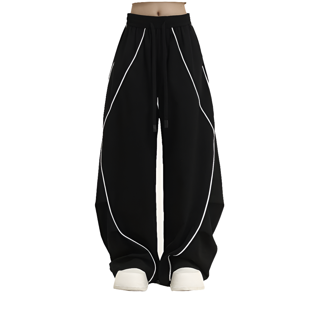 Pleated Hip Hop Sports Wide-leg Pants - Grace Beauty H&C 