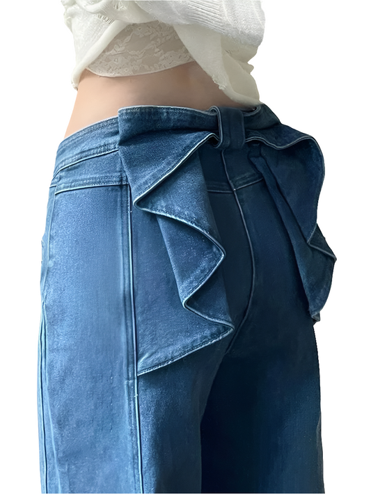Y2K Women's High Waist Flare Denim Jeans - Grace Beauty H&C 