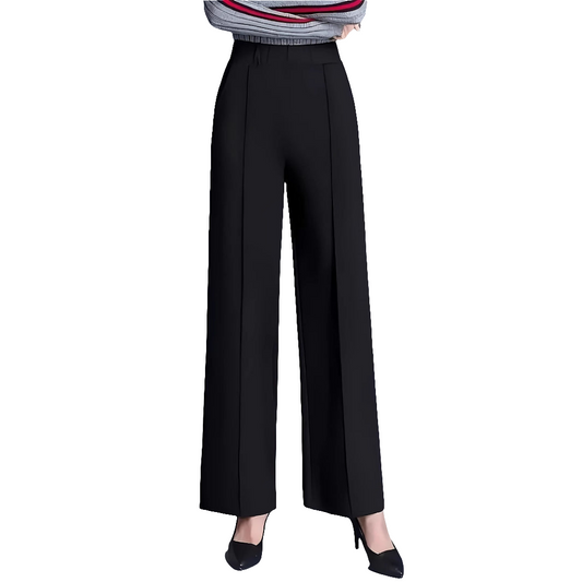 Women's Autumn And Winter Solid Color Wide Leg High Waist Loose And Slimming Casual Pants - Grace Beauty H&C 