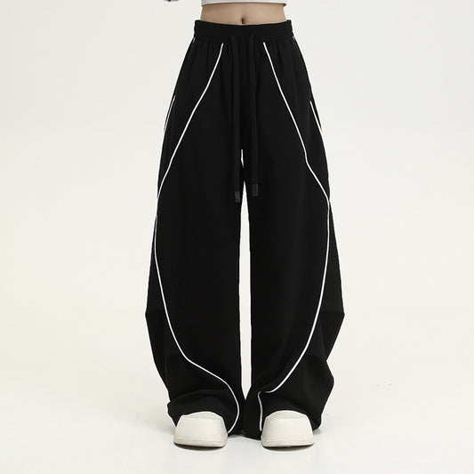 Pleated Hip Hop Sports Wide-leg Pants - Grace Beauty H&C 