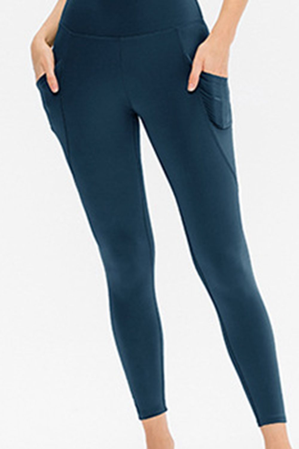 Slim Fit Long Active Leggings with Pockets - Grace Beauty H&C 