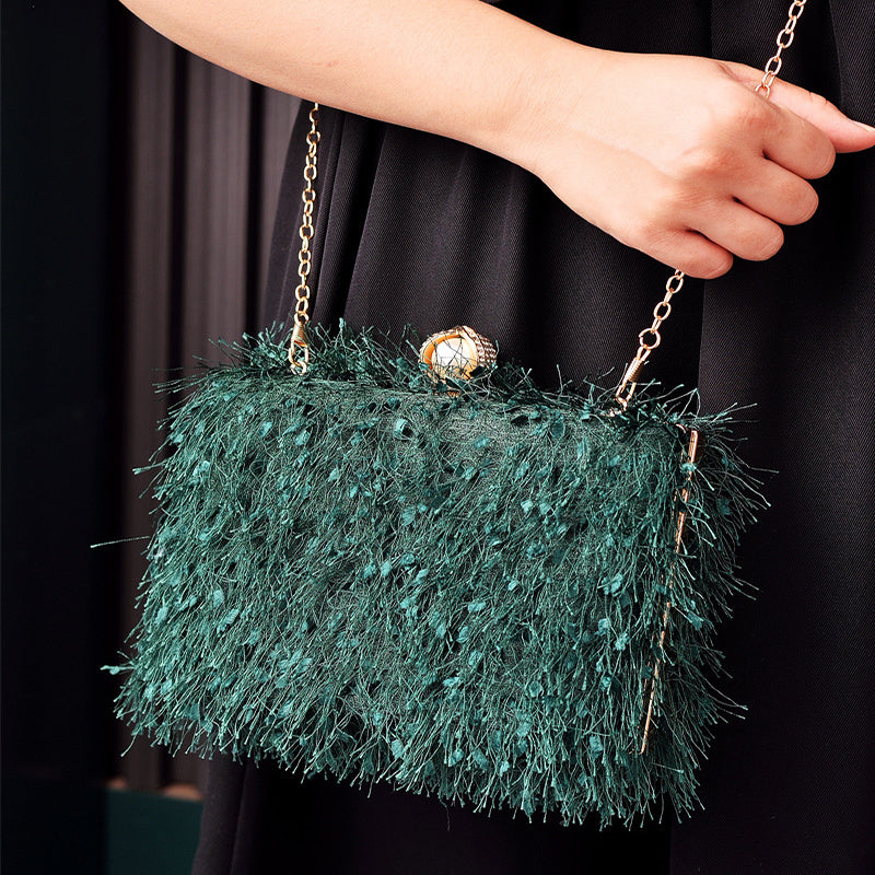 Tassel Handbags Women Dress Party Evening Bag Fashion Luxury Designer Square Bags Crossbody Shoulder Bag Ladies - Grace Beauty H&C 