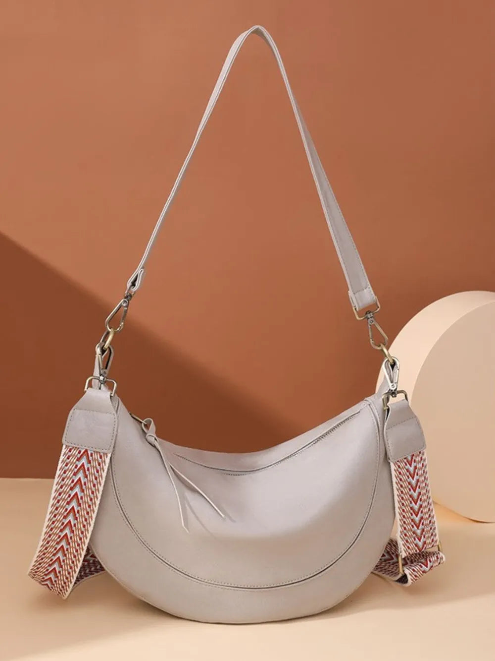 PU Leather Removable Strap Crossbody Bag - Grace Beauty H&C 